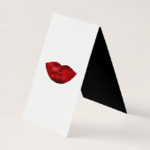 Carte De Visite Parties scintillant de coeur holographique des Fau (Dos)