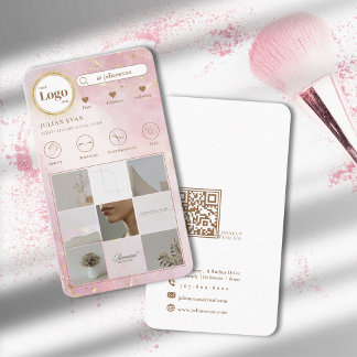 Carte De Visite Parties scintillant de collection photo moderne Ro