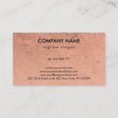 Carte De Visite Parties scintillant de dégradé or rose (Dos)