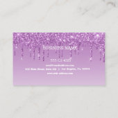 Carte De Visite Parties scintillant de déperdition violette person (Dos)