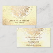 Carte De Visite *~* Parties scintillant de fleurs du soleil Mandal (Devant / Derrière)