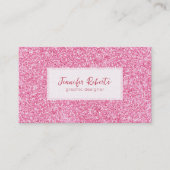 Carte De Visite Parties scintillant de glamour rose de fille avec  (Devant)