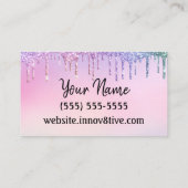 Carte De Visite Parties scintillant de goutte à goutte (Dos)