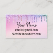 Carte De Visite Parties scintillant de goutte à goutte (Dos)