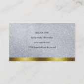 Carte De Visite Parties scintillant de lignes géométriques avec fi (Dos)