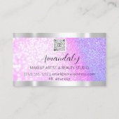 Carte De Visite Parties scintillant de logo QRCode, clic, clic (Dos)