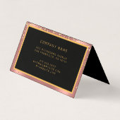 Carte De Visite Parties scintillant de luxe Gold Rose étoiles (Dos)