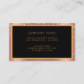Carte De Visite Parties scintillant de luxe Gold Rose étoiles (Dos)