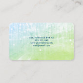 Carte De Visite Parties scintillant de luxe moderne et élégante (Dos)