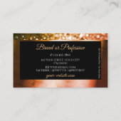 Carte De Visite Parties scintillant de luxe orange rose ombre noir (Dos)