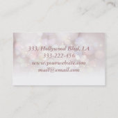 Carte De Visite Parties scintillant de luxe professionnelle et élé (Dos)