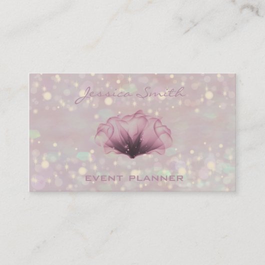 Carte De Visite Parties scintillant de luxe professionnelle et élé (Devant)