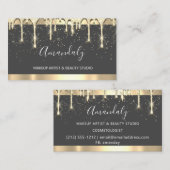 Carte De Visite Parties scintillant de maquillage 3dEffect Drips G (Devant / Derrière)