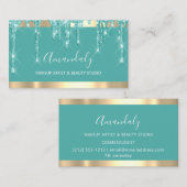 Carte De Visite Parties scintillant de maquillage Artiste Drives A (Devant / Derrière)