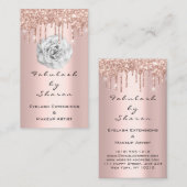 Carte De Visite Parties scintillant de maquillage Artiste Rose Dia (Devant / Derrière)