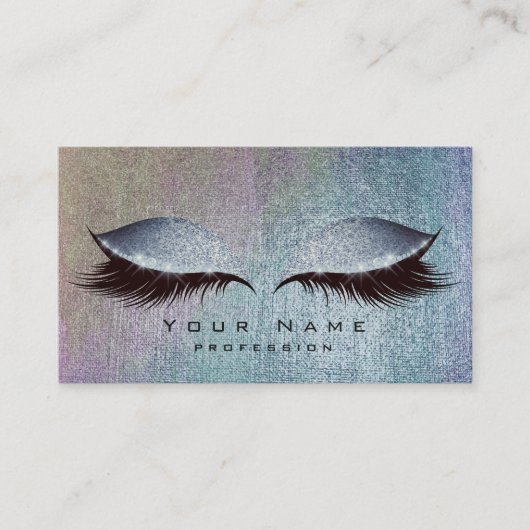 Carte De Visite Parties scintillant de maquillage des yeux de pein (Devant)