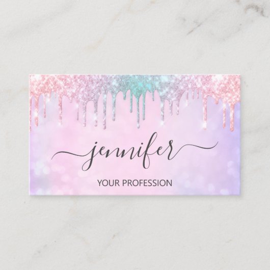 Carte De Visite Parties scintillant de maquillage Lash ongles chev (Devant)