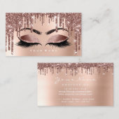 Carte De Visite Parties scintillant de maquillage Roses ongles yeu (Devant / Derrière)