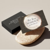 Carte De Visite Parties scintillant de massage de corps en pierre 