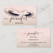 Carte De Visite Parties scintillant de mode professionnelle de maq (Devant / Derrière)