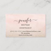 Carte De Visite Parties scintillant de mode professionnelle de maq (Dos)