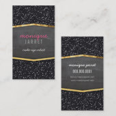 Carte De Visite Parties scintillant de panneau en or GLAMOROUS coo (Devant / Derrière)