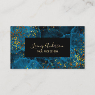 Carte De Visite Parties scintillant de papier peint bleu clair et 