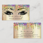 Carte De Visite Parties scintillant de Parties scintillant de maqu (Devant / Derrière)