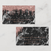 Carte De Visite Parties scintillant de Personnaliser de rose en ma (Devant / Derrière)