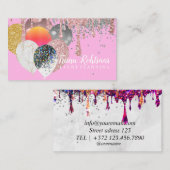 Carte De Visite Parties scintillant de planification d'événements  (Devant / Derrière)