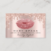 Carte De Visite Parties scintillant de Rose de maquillage professi (Devant)