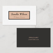 Carte De Visite Parties scintillant de salon de maquillage blanc e (Devant / Derrière)