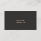 Carte De Visite Parties scintillant de salon rose Gold et Black Ma (Dos)