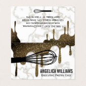 Carte De Visite Parties scintillant de sirop | Marbre | Outil Whis (Extérieur déplié)