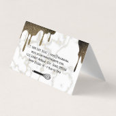 Carte De Visite Parties scintillant de sirop | Marbre | Outil Whis (Dos)