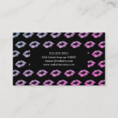 Carte De Visite Parties scintillant de violet rose chaud Glamor Ba (Dos)