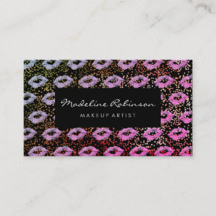 Carte De Visite Parties scintillant de violet rose chaud Glamor Ba
