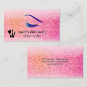 Carte De Visite Parties scintillant des cils | Brosses de maquilla (Devant / Derrière)