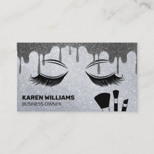 Carte De Visite Parties scintillant des cils   Brosses de maquilla