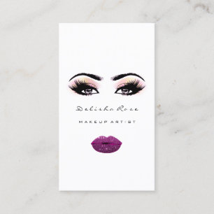 Carte De Visite Parties scintillant des cils de maquillage Lèvres