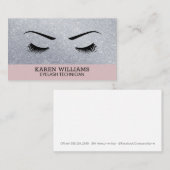 Carte De Visite Parties scintillant des cils | Technicien de beaut (Devant / Derrière)