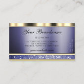Carte De Visite Parties scintillant d'étincelle dorée avec logo (Dos)