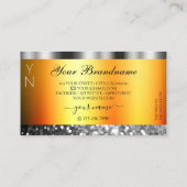 Carte De Visite Parties scintillant d'étincelle fraîche en argent  (Dos)