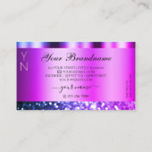 Carte De Visite Parties scintillant d'étincelle rose pourpre à l'o (Dos)
