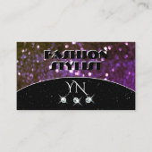 Carte De Visite Parties scintillant d'étincelle violette noire qui (Devant)
