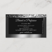 Carte De Visite Parties scintillant d'étoiles de luxe en argent no (Dos)