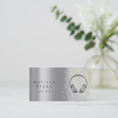 Carte De Visite parties scintillant d'ombre d'argent de dee jay (Debout devant)