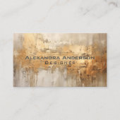 Carte De Visite Parties scintillant d'or Abstraite moderne Ivoire (Devant)