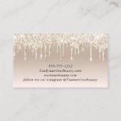 Carte De Visite Parties scintillant d'or beauté (Dos)