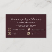 Carte De Visite Parties scintillant d'or Black Maquillage Lash Bou (Dos)